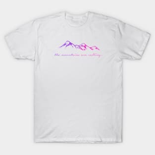 'The Mountains Are Calling' Design T-Shirt